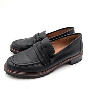 Madewell The Corinne Lug Sole Loafer Shoes Women's Black Size US8.5 EU39